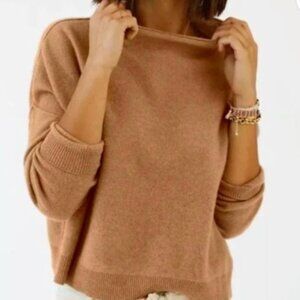 Pilcro Cashmere Tan Turtleneck Sweater